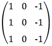 Kernel for horizontal Prewitt filter