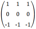 Kernel for vertical Prewitt filter